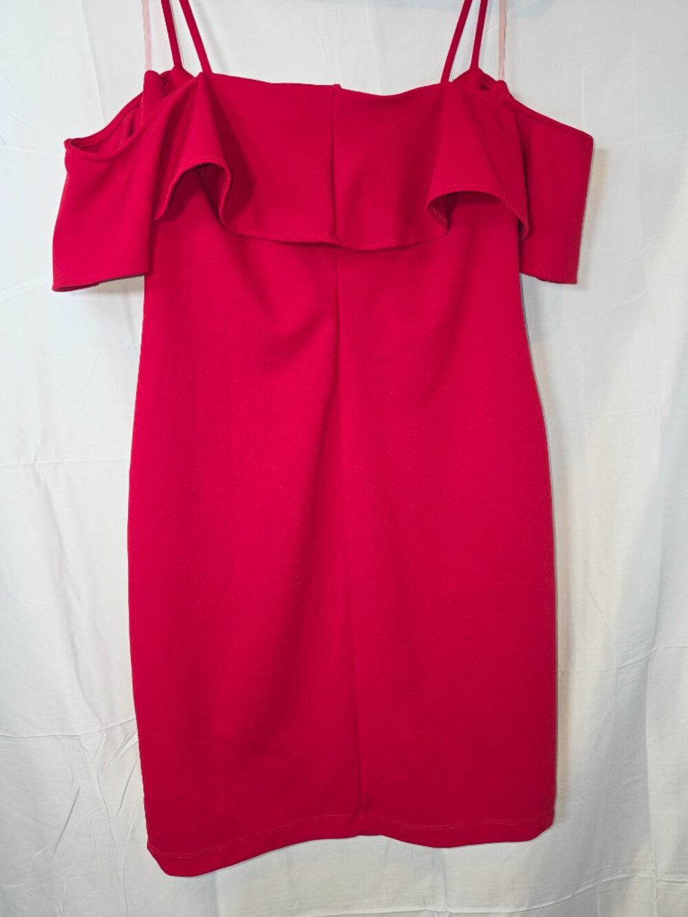 Emerald Sundae Red Ruffle Mini Dress Size XL - Picture 6 of 15